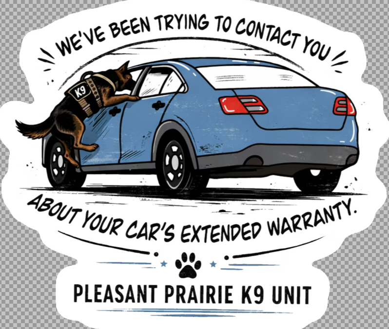 Limited Edition PPPD K9 Warranty Sticker