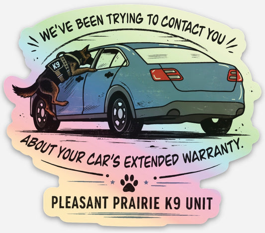 Limited Edition PPPD K9 Warranty Sticker Holographic